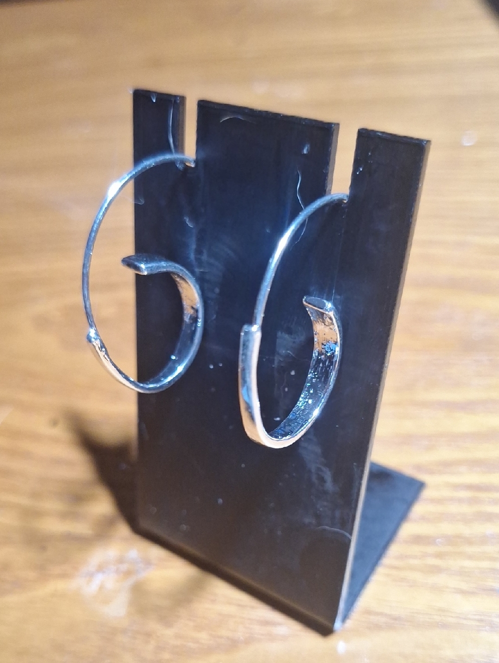 Silver Hoop Earrings - Shiny Minimalist Hoops